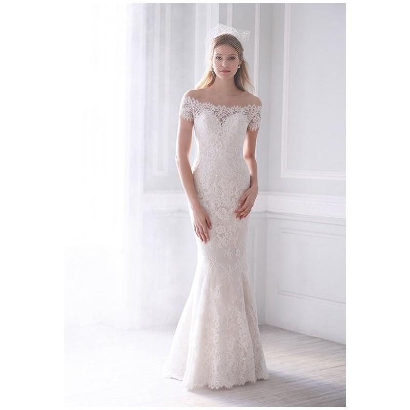 زفاف - Madison James MJ166 - Sheath Bateau Natural Floor Court Lace Lace - Formal Bridesmaid Dresses 2018