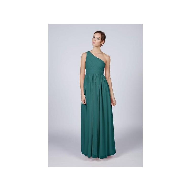 زفاف - MatchimonTurquoise One Shoulder Long Bridesmaid/Prom Dress - Hand-made Beautiful Dresses