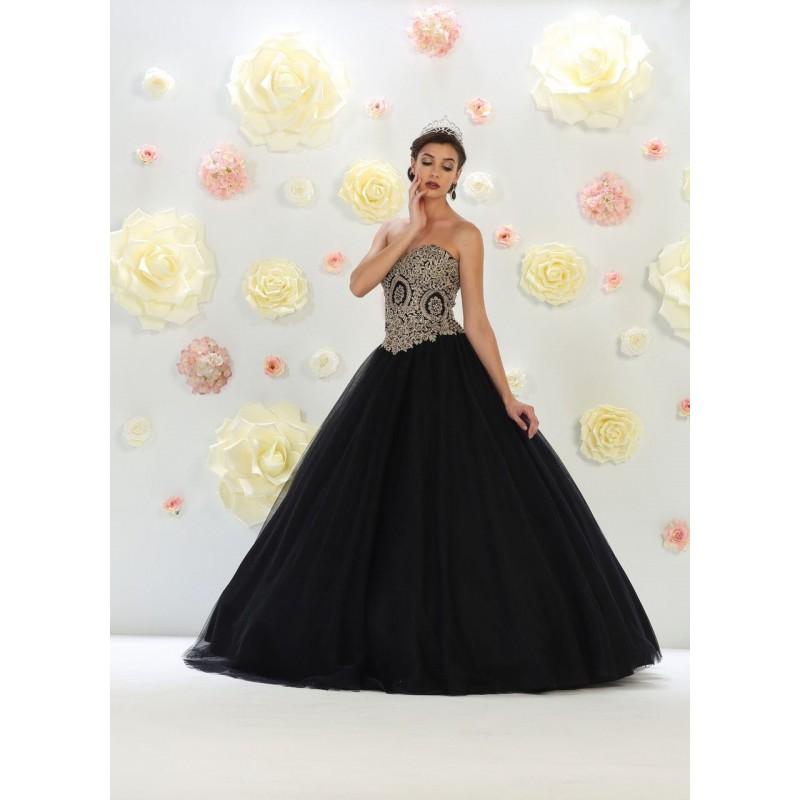 Mariage - May Queen - LK-74 Strapless Sweetheart Gilded Ballgown - Designer Party Dress & Formal Gown