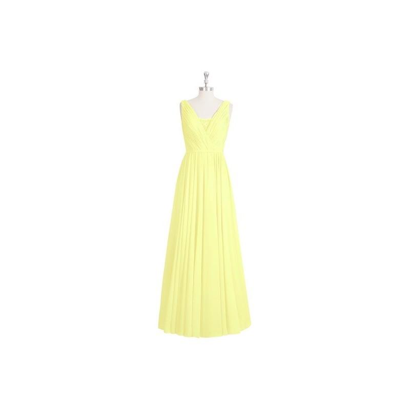 Wedding - Daffodil Azazie Ellen - Floor Length Chiffon And Lace V Neck V Back Dress - Charming Bridesmaids Store