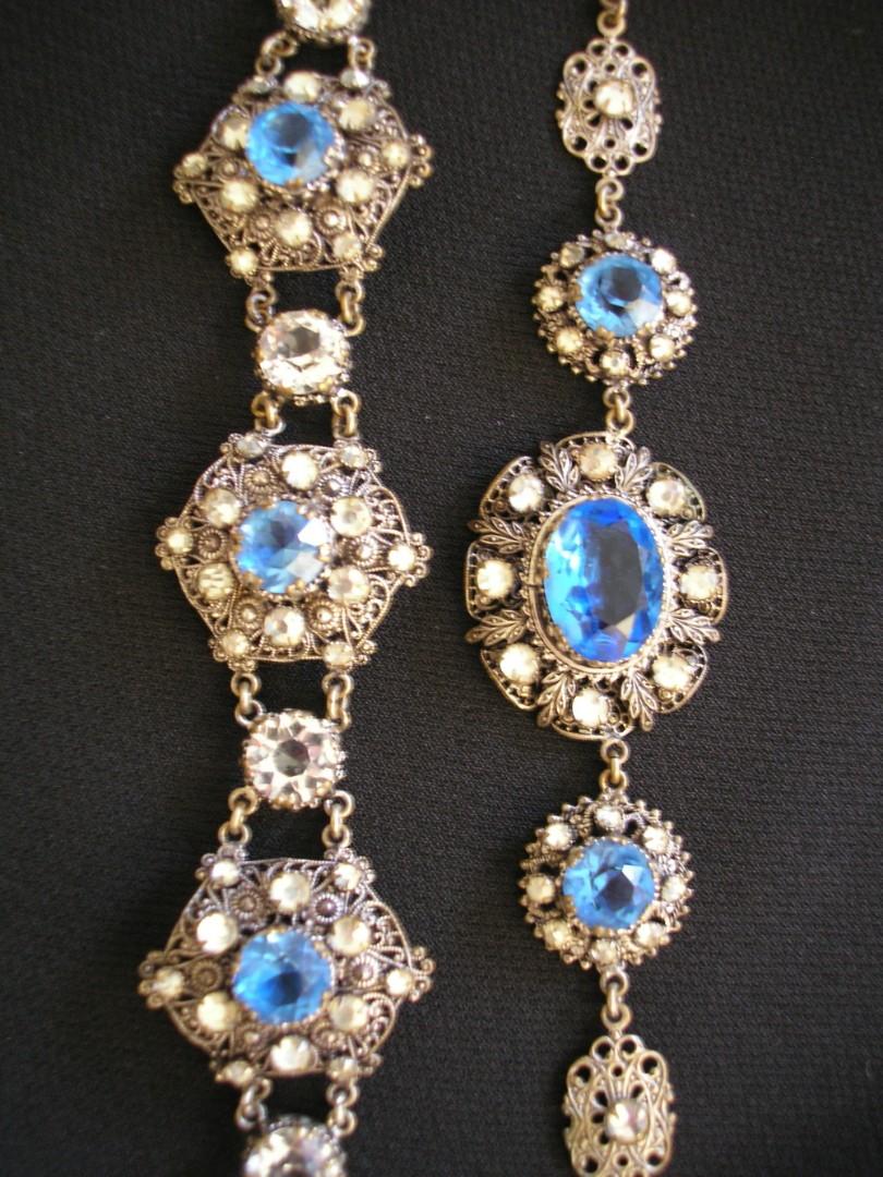 زفاف - Art Deco Czech Filigree Jewelry Set