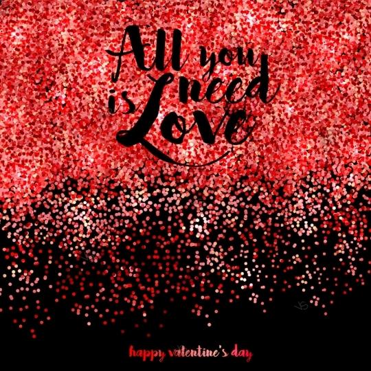 زفاف - Poster quote All you need is love Valentine
