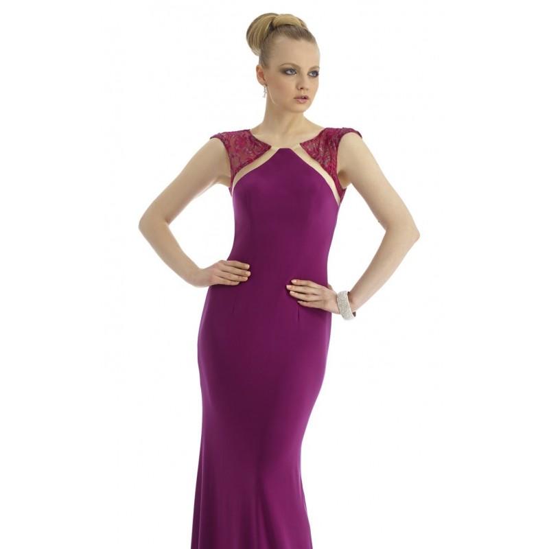 زفاف - Purple Lace Gown by Nika Formals - Color Your Classy Wardrobe