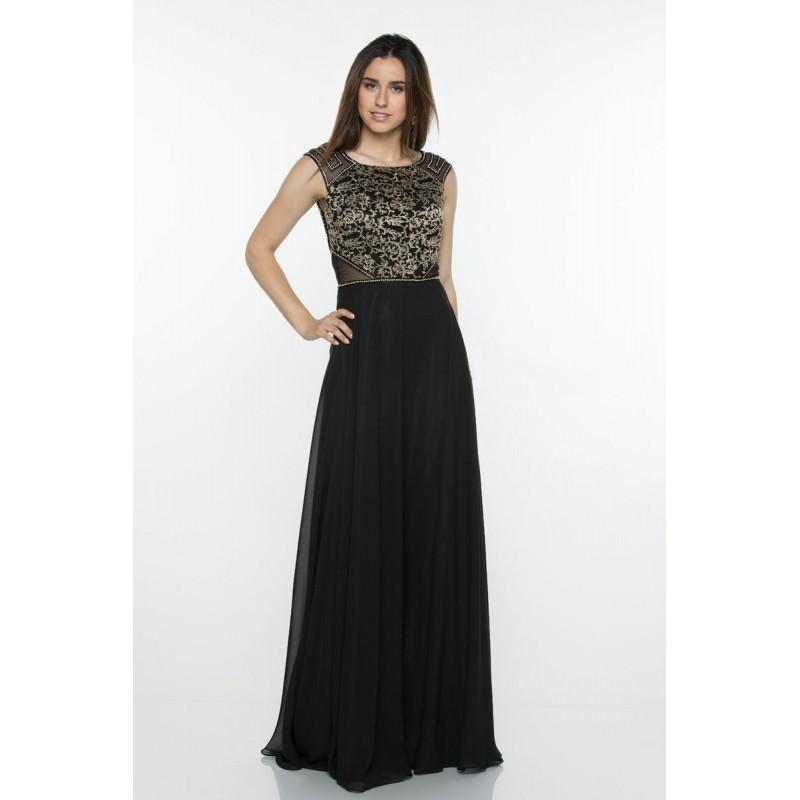 زفاف - Milano Formals - E2385 Fitted Jewel Chiffon Evening Dress - Designer Party Dress & Formal Gown