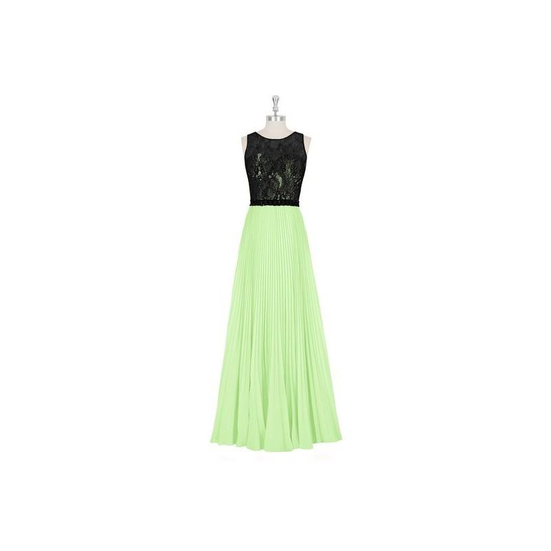 زفاف - Sage Azazie Mayra - Illusion Chiffon And Lace Floor Length Scoop Dress - Charming Bridesmaids Store