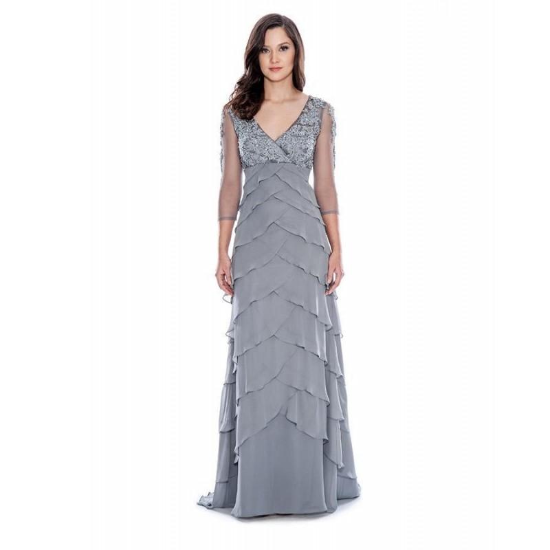 زفاف - Decode 1.8 - Applique Tiered Chiffon Dress 183184 - Designer Party Dress & Formal Gown