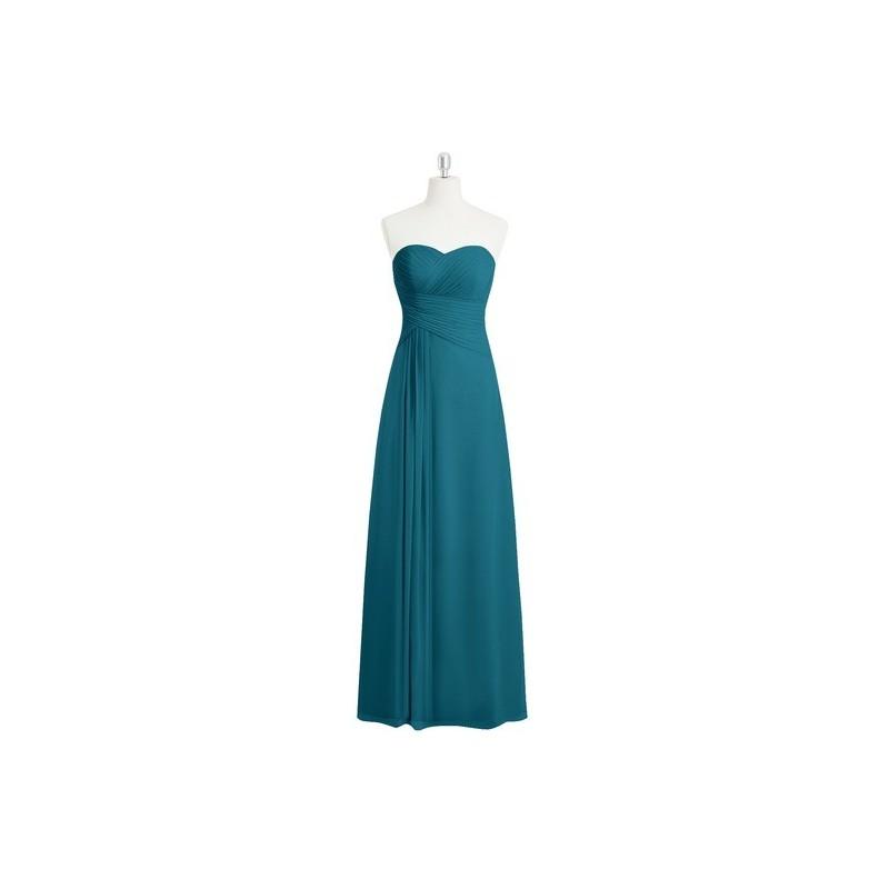 Mariage - Ink_blue Azazie Magnolia - Back Zip Sweetheart Floor Length Chiffon Dress - Charming Bridesmaids Store
