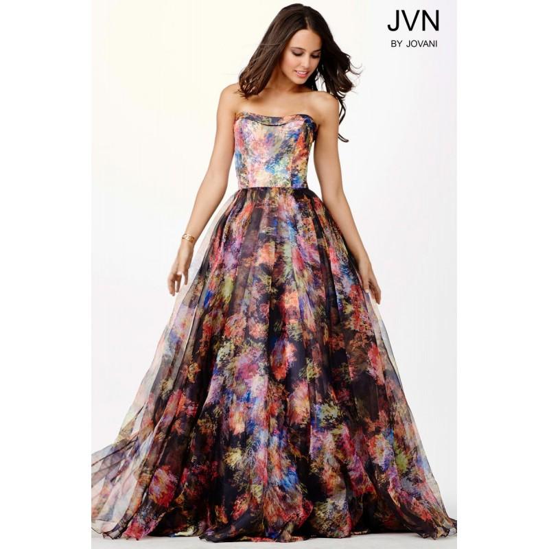 زفاف - JVN Prom JVN33486 Print Ball Gown - Brand Prom Dresses