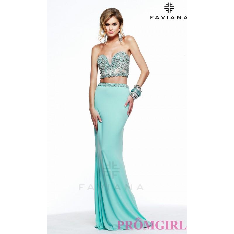 زفاف - Faviana Two Piece Formal Gown for Prom S7524 - Brand Prom Dresses