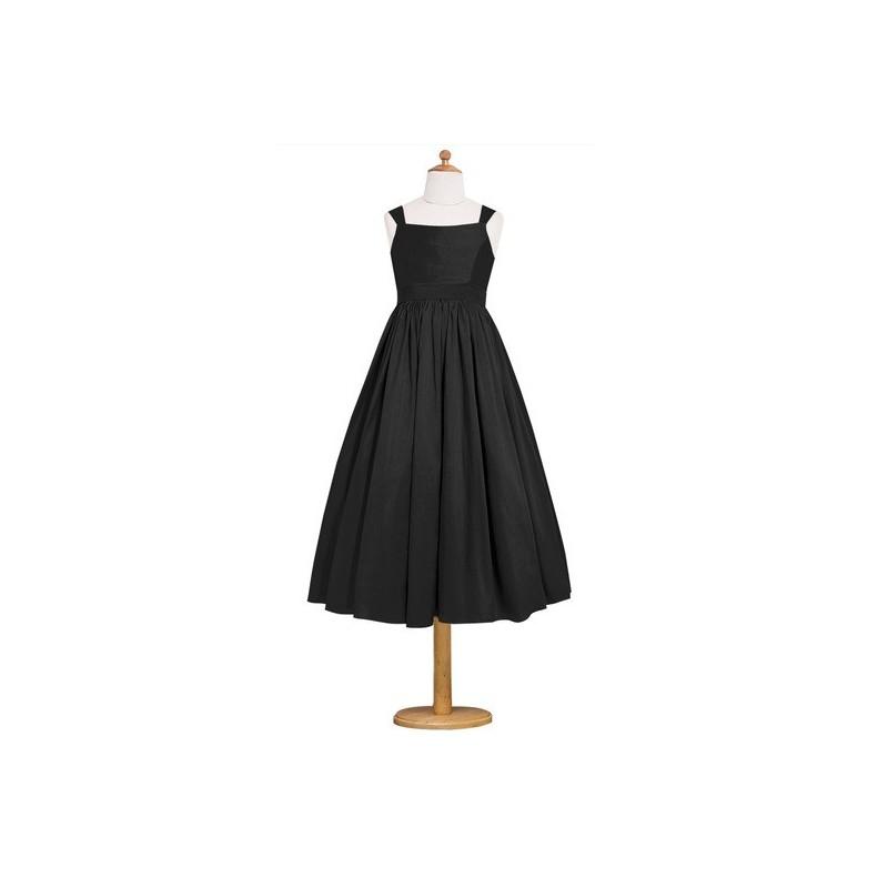 Свадьба - Black Azazie Penny JBD - Tea Length Bow/Tie Back Taffeta Dress - Simple Bridesmaid Dresses & Easy Wedding Dresses