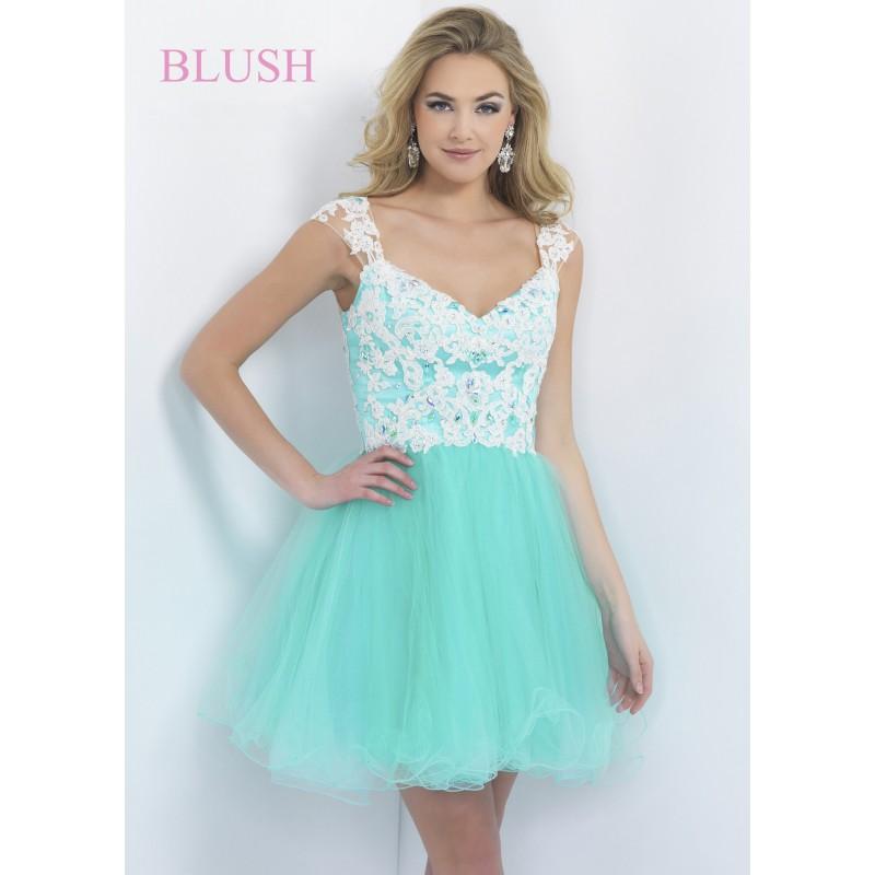 Свадьба - Blush Prom 9877 Beaded Lace Party Dress - 2018 Spring Trends Dresses