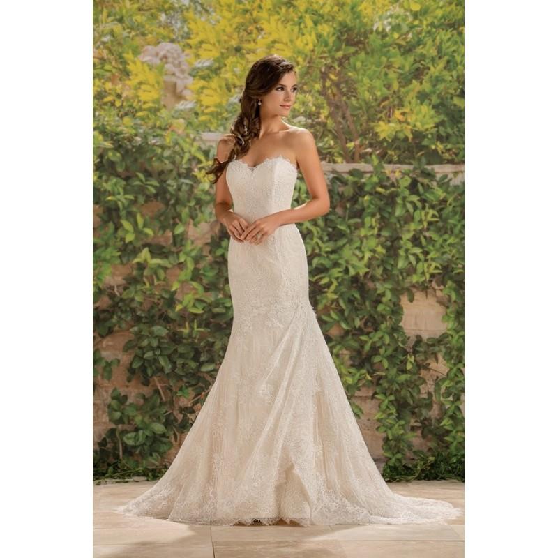 زفاف - Style F181012 by Jasmine Collection - Sleeveless Floor length Fit-n-flare Sweetheart Lace Dress - 2018 Unique Wedding Shop