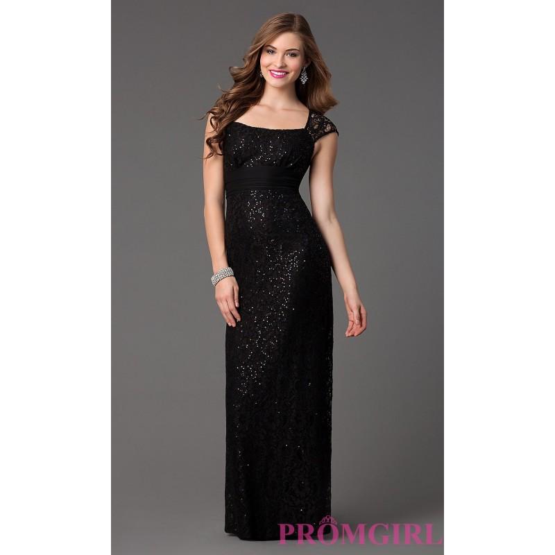 زفاف - Floor Length Sequin Embellished Lace Dress - Brand Prom Dresses