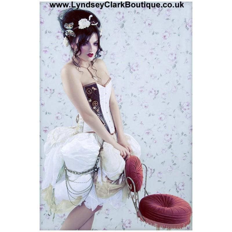 Wedding - Steampunk Victorian corset bustle unique alternative wedding dress / prom Custom MADE TO ORDER/ measure - Hand-made Beautiful Dresses
