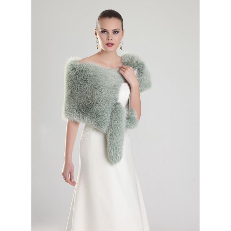 زفاف - Pepe Botella  2015 Collection White and Pure Apple Style Stoles -  Designer Wedding Dresses