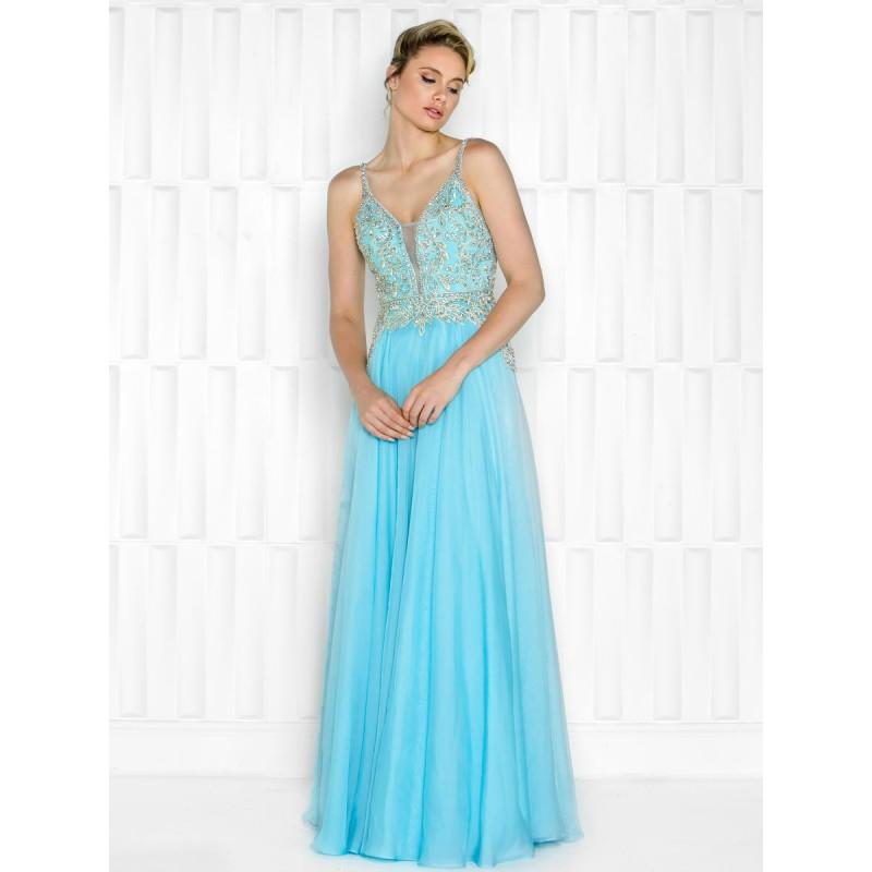 Hochzeit - Colors Dress - 1694 Embellished V-neck A-line Dress - Designer Party Dress & Formal Gown