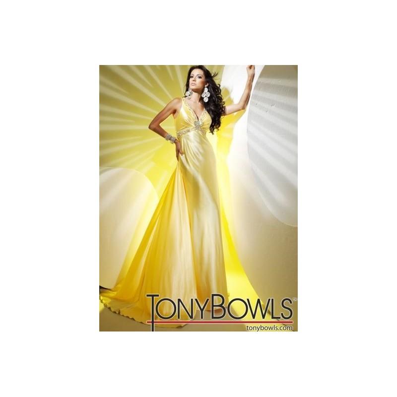 Wedding - Tony Bowls Paris Crystal Halter V Neck Prom Dress 112753 - Brand Prom Dresses