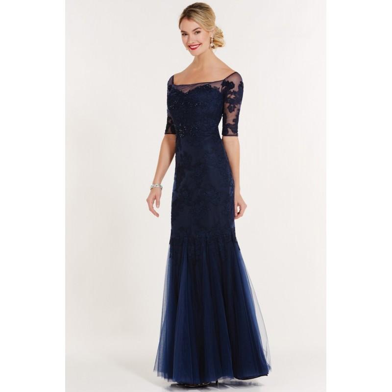 Wedding - Alyce Paris Black Label - 29722 Bedazzled Illusion Off-shoulder Dress - Designer Party Dress & Formal Gown