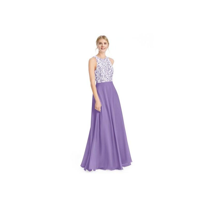 Mariage - Tahiti Azazie Kate - Floor Length Scoop Chiffon And Lace Back Zip Dress - Charming Bridesmaids Store