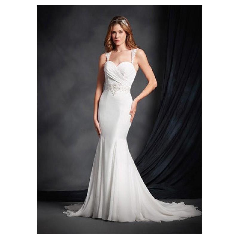 Свадьба - Exquisite Chiffon Sweetheart Neckline Mermaid Wedding Dresses with Beaded Lace Appliques - overpinks.com