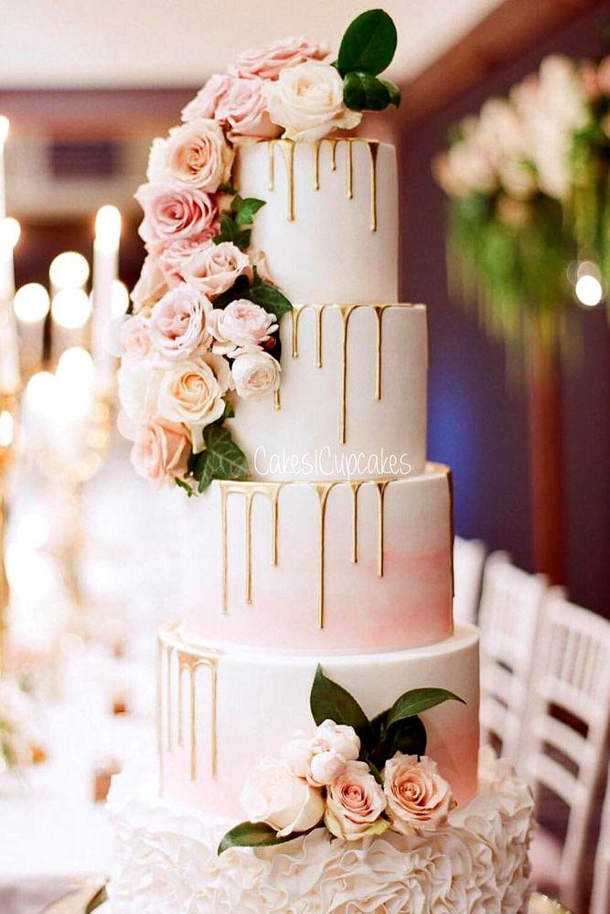 زفاف - 36 Yummy And Trendy Drip Wedding Cakes