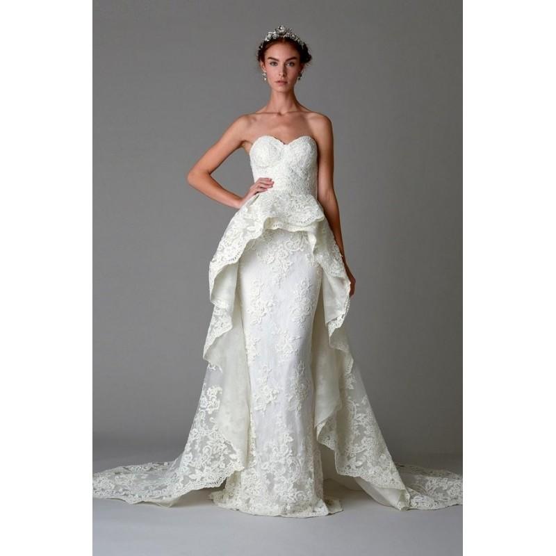 Wedding - Look 6 by Marchesa - Floor length Sheath Sleeveless Lace Sweetheart Dress - 2018 Unique Wedding Shop