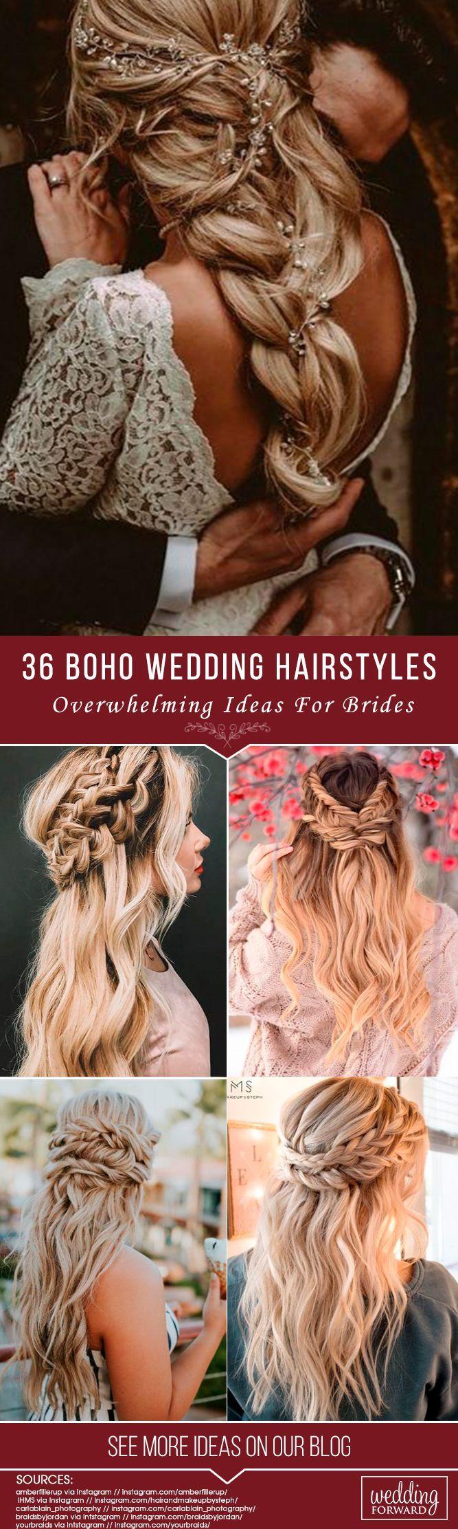 Mariage - 36 Overwhelming Boho Wedding Hairstyles