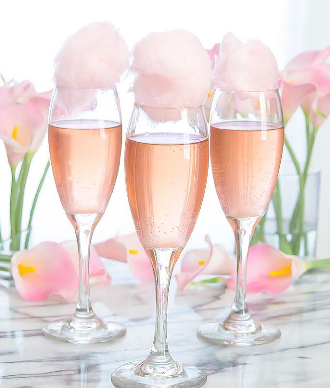 زفاف - Cotton Candy Champagne Cocktails