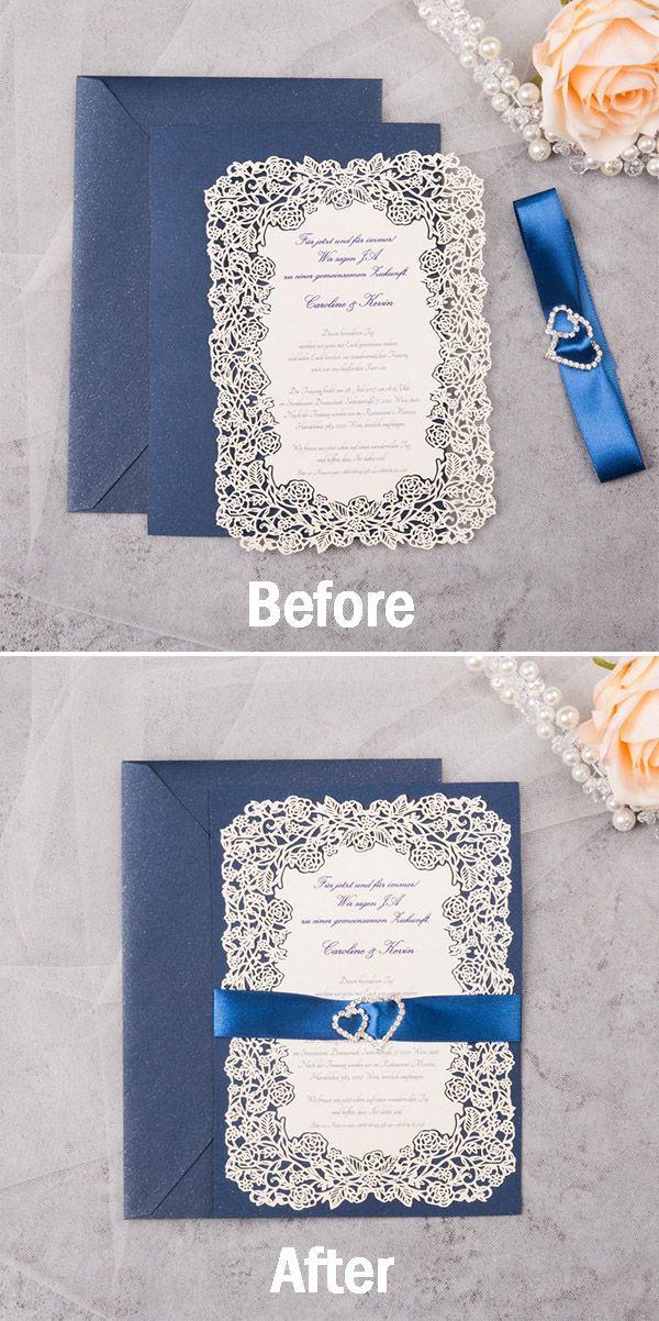 Hochzeit - Useful DIY Ideas For Crafty Brides: Adding Shimmer To Your Invitations