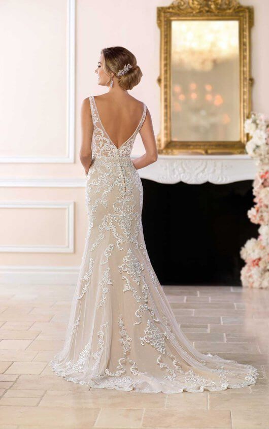 زفاف - Lace Wedding Dress With Sheer Cutouts