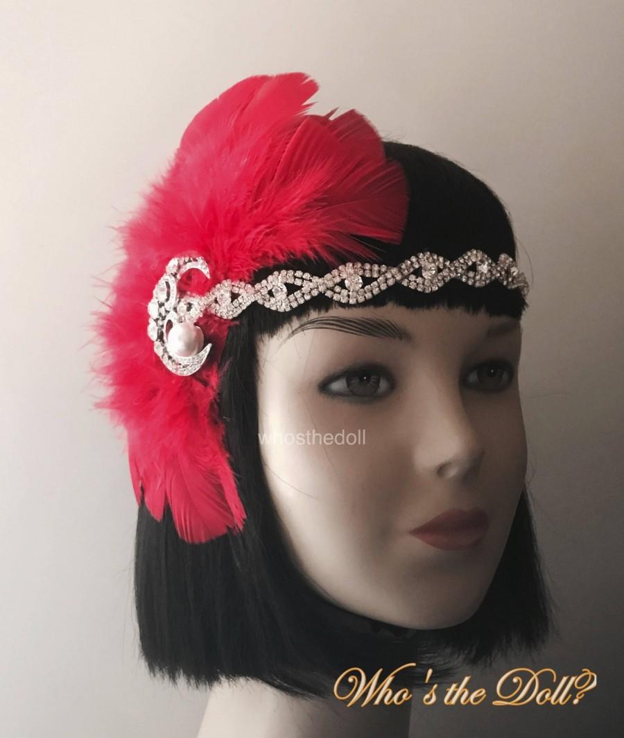 Hochzeit - 1920s Gatsby headpiece/Flapper headpiece/Art Deco headpiece/Wedding headpiece/Rhinestone headpiece/hair jewelry/Spanish Dancer