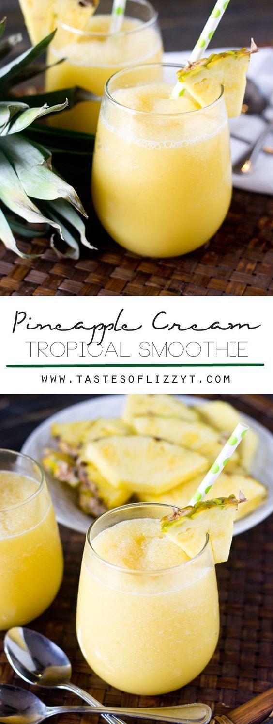 Hochzeit - Pineapple Cream Tropical Smoothie
