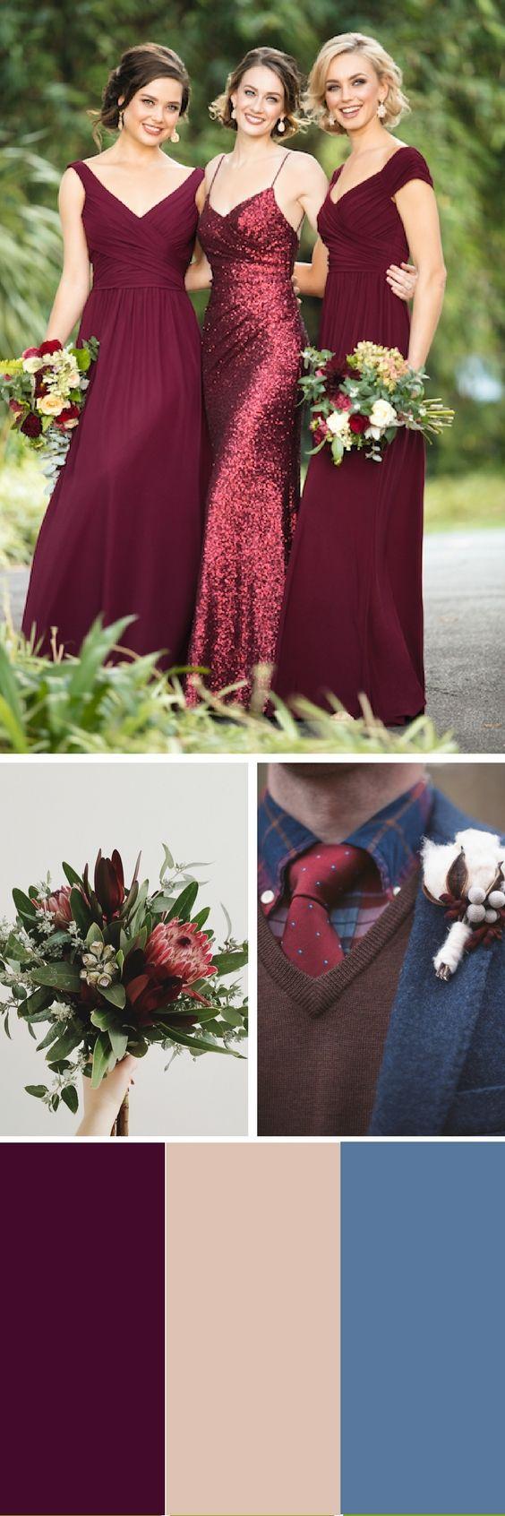 Mariage - Trends We Love: Mixed Berry Bridal Parties