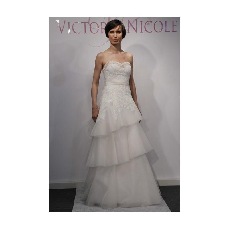 زفاف - Victoria Nicole - Spring 2013 - Strapless Lace and Tulle A-Line Wedding Dress with Three-Tiered Skirt - Stunning Cheap Wedding Dresses