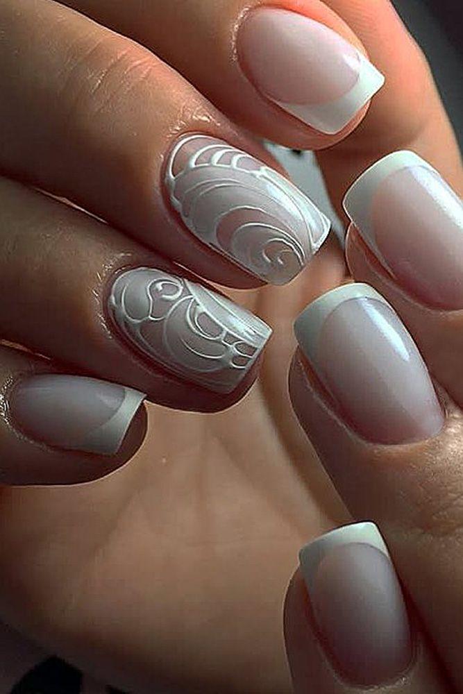 Свадьба - 30 Perfect Pink And White Nails For Brides