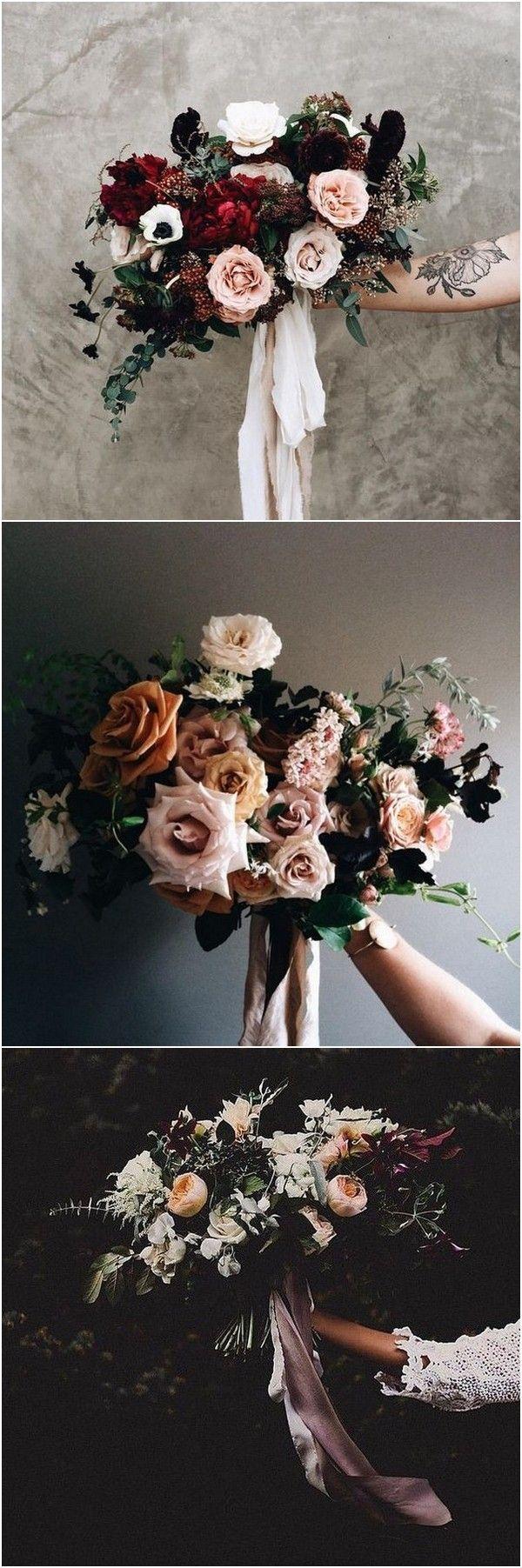 Mariage - Top 25 Moody Wedding Bouquets For 2018 Trends