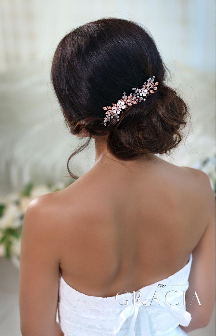 Свадьба - KASSANDRA Rose Gold Wedding Hair Accessories Flower Bridal Hair Pins