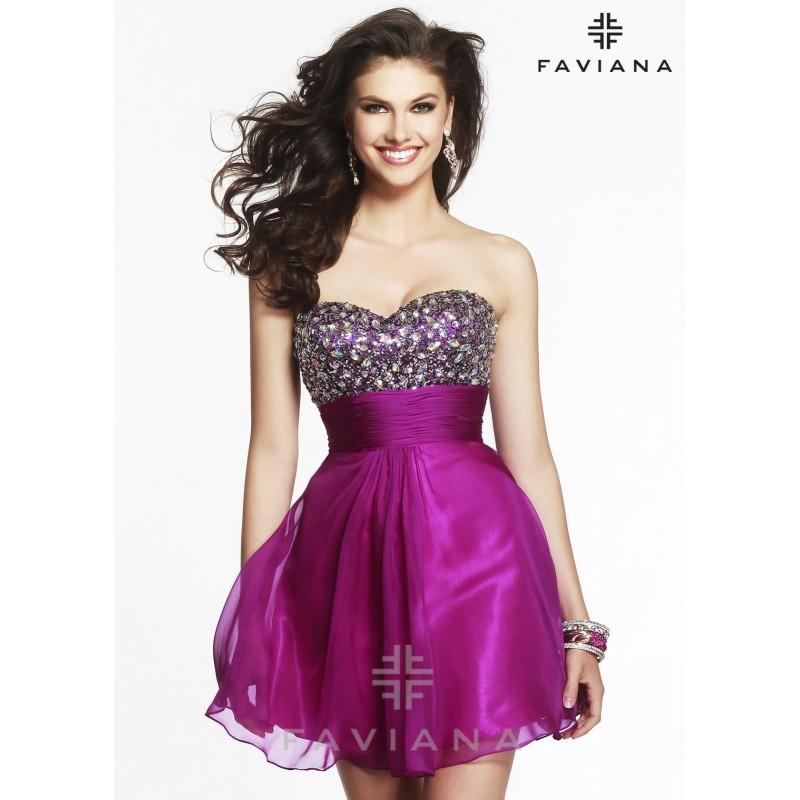 Hochzeit - Faviana 7423 Jeweled Party Dress - 2018 Spring Trends Dresses