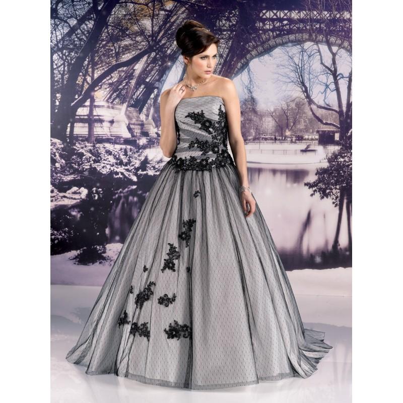 زفاف - Miss Paris, 133-28 noir et argent - Superbes robes de mariée pas cher 