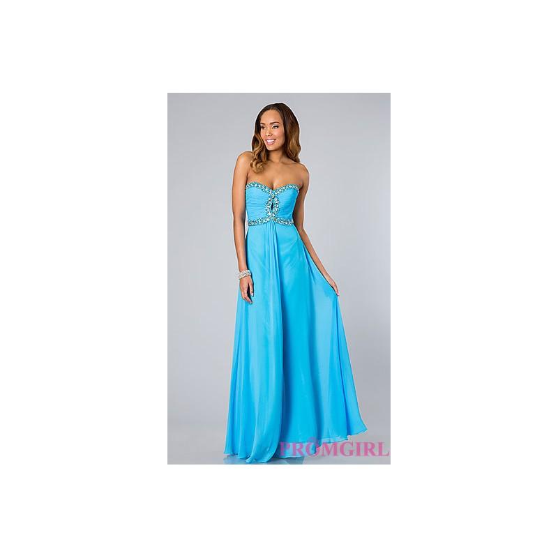 Wedding - FA-7366 - Strapless Empire Waist Chiffon Gown - Bonny Evening Dresses Online 