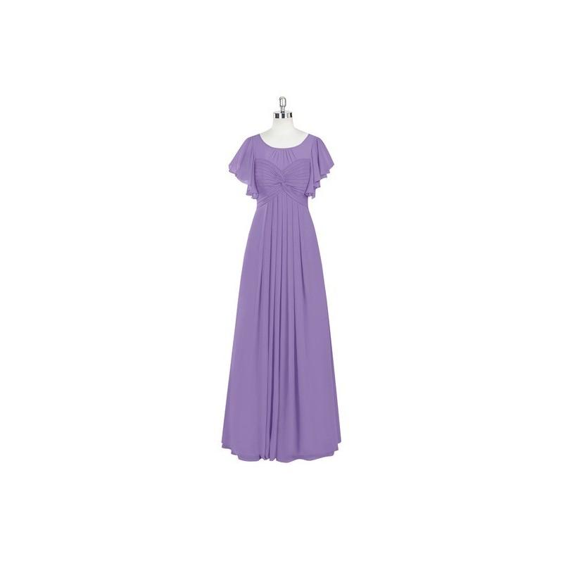 زفاف - Tahiti Azazie Lily - Floor Length Chiffon Back Zip Illusion Dress - Charming Bridesmaids Store