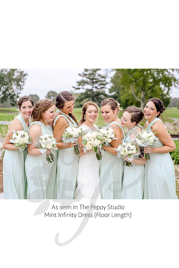 Wedding - Bridesmaid Dress Mint Maxi Floor Length, Infinity Dress, Prom Dress, Multiway Dress, Convertible Dress, Maternity - 26 colors