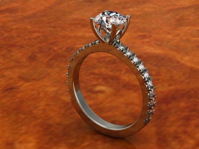 Wedding - 14k Reflection Engagement Ring ( Semi mount ) Also Available in SS , Plat