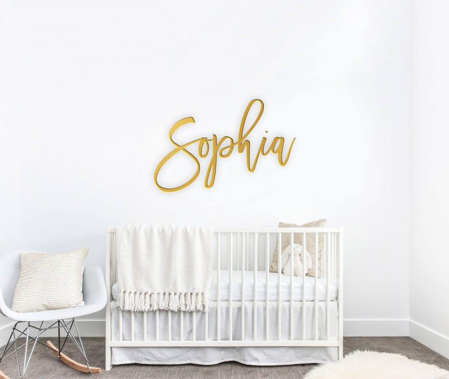 Wedding - Personalized Wood Name Sign For Kids 