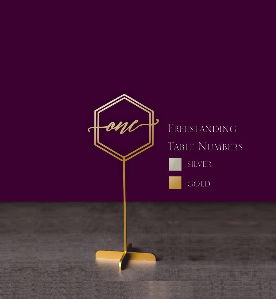 Wedding - Sale Gold Table Number - Gold Table Numbers - Table Numbers with base - Wedding Table Numbers