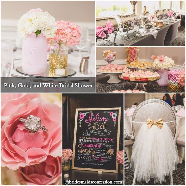 Hochzeit - Amazingly Fun Pink, Gold, And White Bridal Shower
