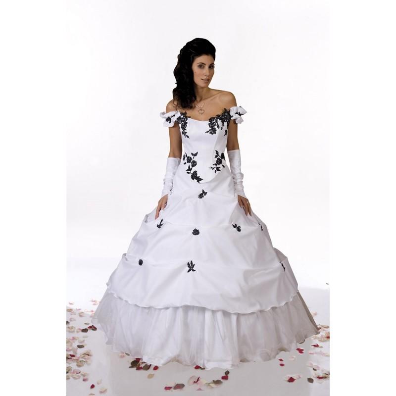 زفاف - Pia Benelli, Tactile blanc et noir - Superbes robes de mariée pas cher 