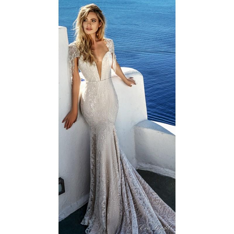 Wedding - Eva Lendel 2017 Bler Short Sleeves Royal Train Mermaid Lace Beading Sweet Sweetheart Ivory Dress For Bride - HyperDress.com