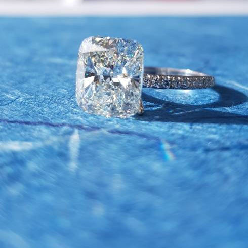 زفاف - Diamond Engagement Ring, 3 Carat Cushion Diamond Ring,Diamond Ring, Engagement Ring,Big Diamond Ring,Diamond Engagement  Ring,Free Shipping