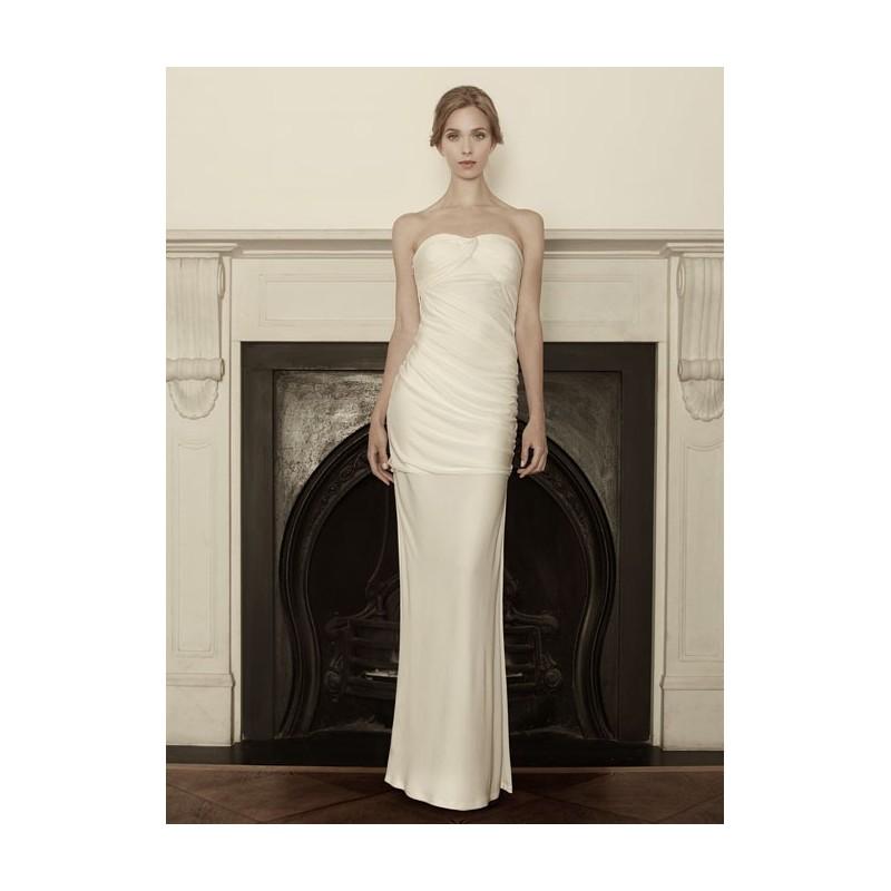 Hochzeit - Sophia Kokosalaki - Spring 2013 - Aganippe Strapless Silk Sheath Wedding Dress with a Sweetheart Neckline - Stunning Cheap Wedding Dresses